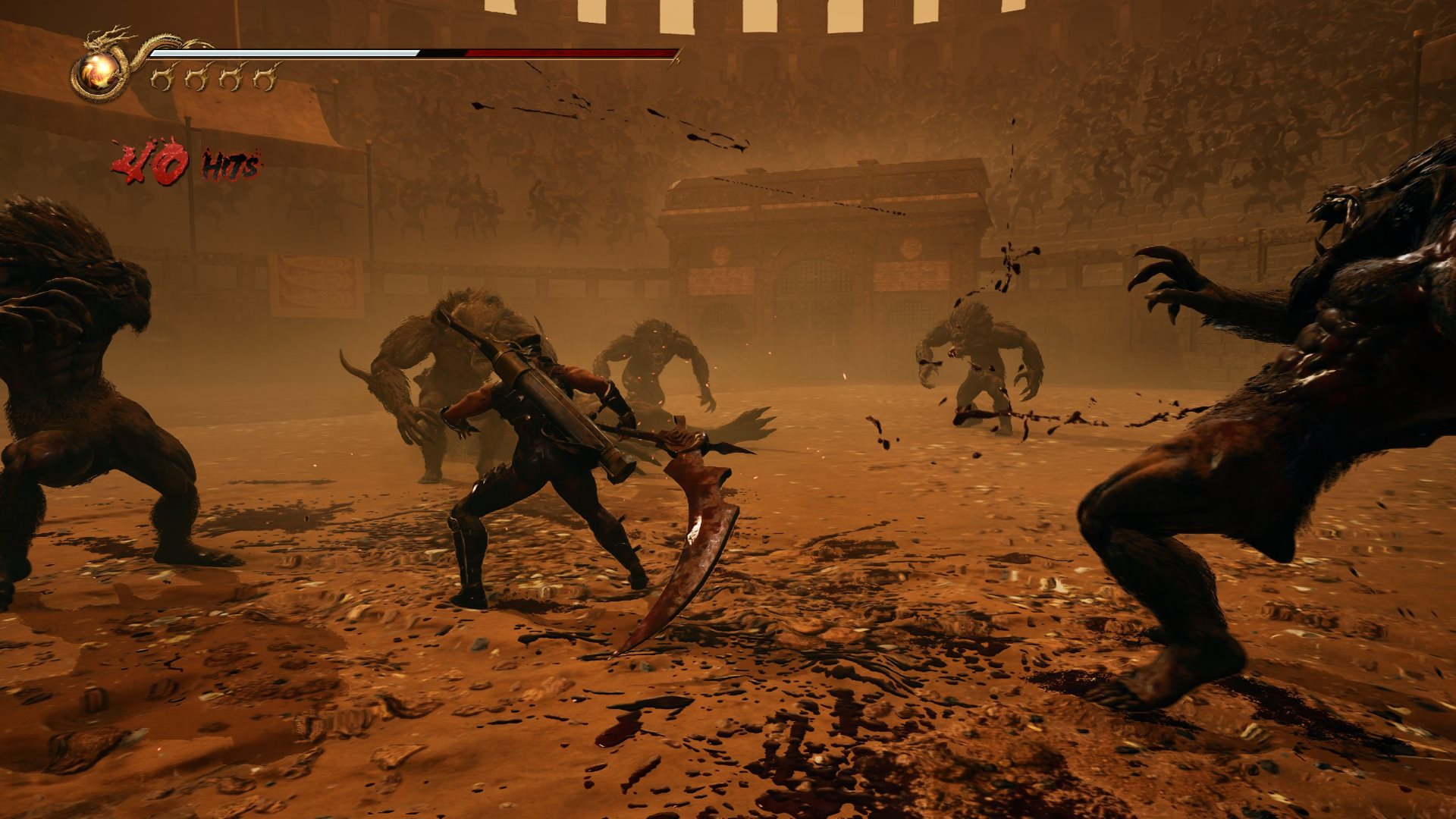 In Ninja Gaiden 2 Black, Ryu is able to pick up a large scythe to protect himself after being surrounded by wolf monsters.