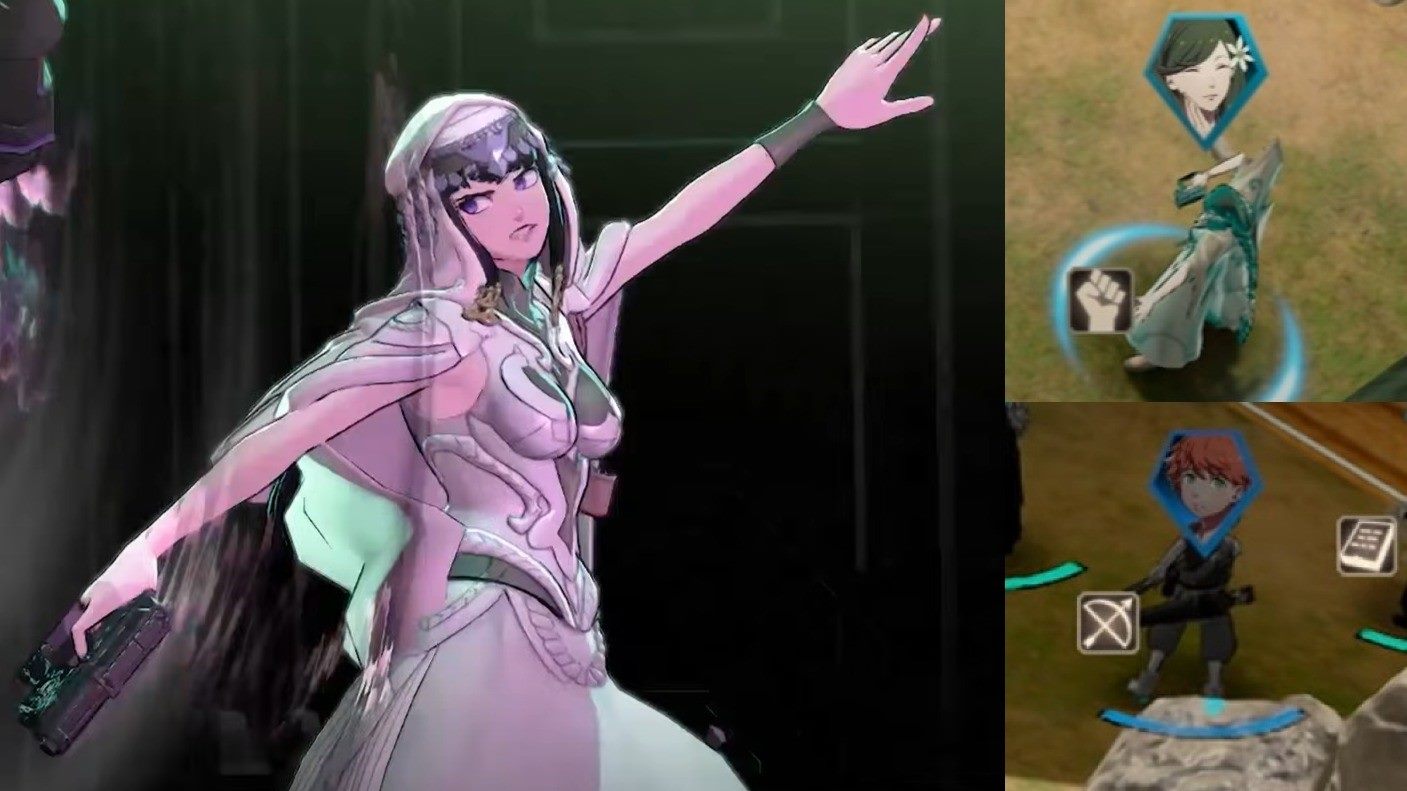 Priestess with a gun looks like Lysithea. The two other units vaguely resemble Linhardt and Annette.