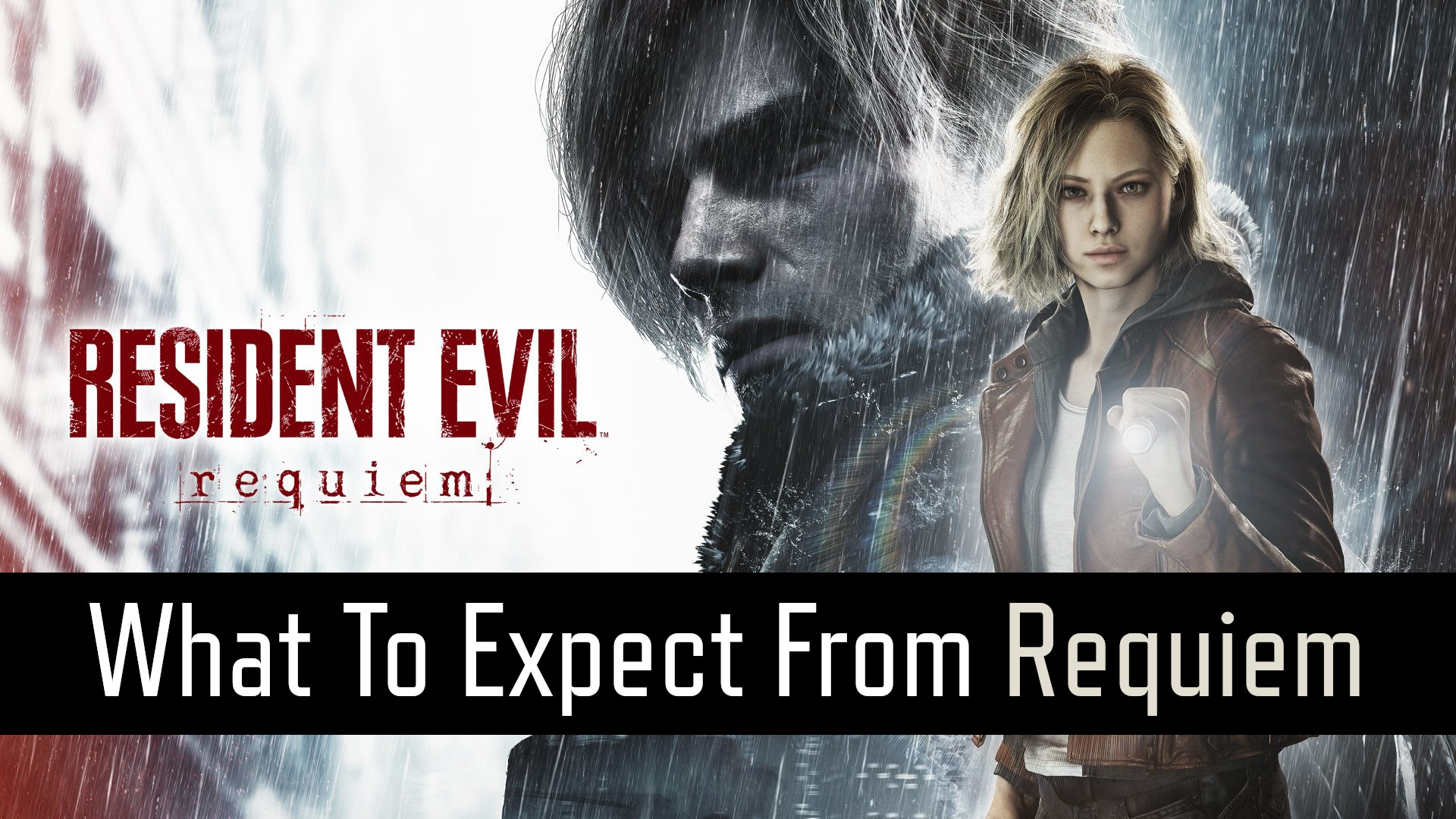 Key art of Leon S. Kennedy and Grace Ashcroft in Resident Evil Requiem.