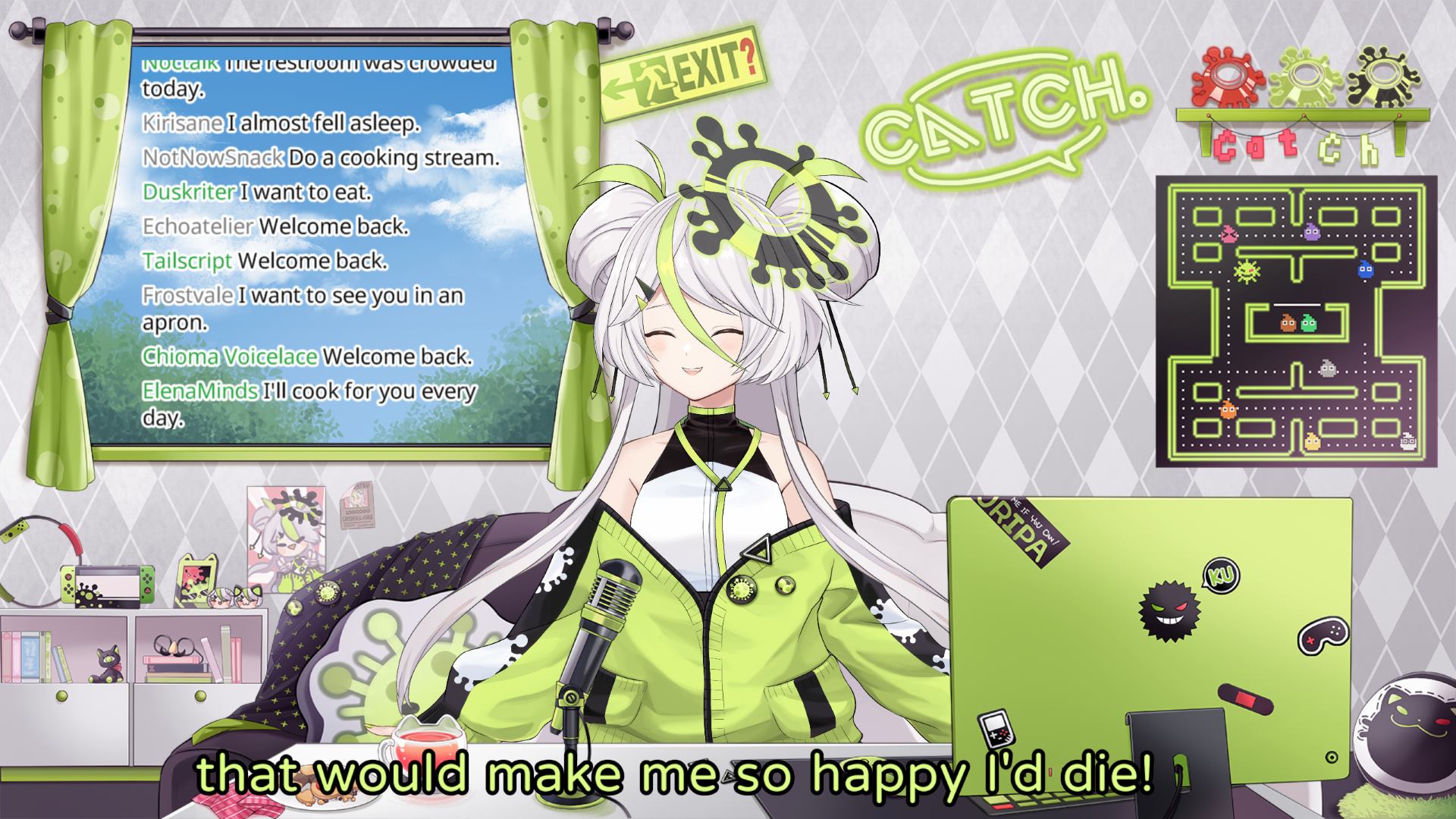 Kuripa in The Real Face of a VTuber saying she’s so happy that she could die.